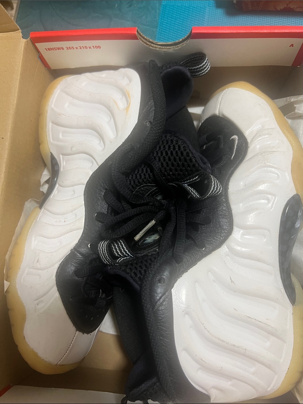 Kids Black and White Foam-Style Athletic Shoes